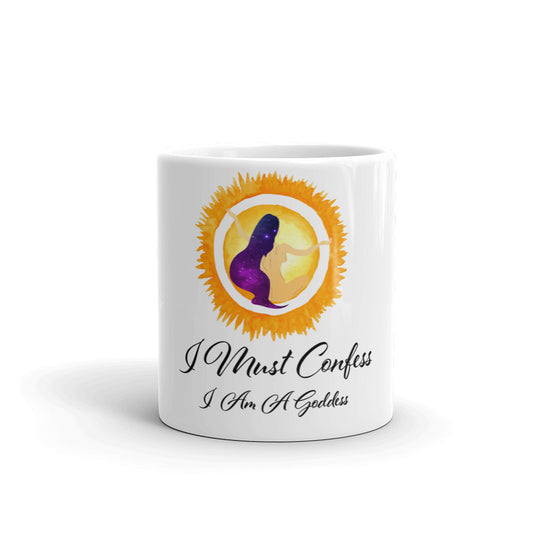 Goddess White glossy mug